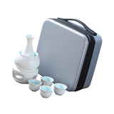 Maxbell Japanese Sake Set with Warmer Chinese Sake Set for Tea Party Home Restaurant white