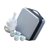 Maxbell Japanese Sake Set with Warmer Chinese Sake Set for Tea Party Home Restaurant white
