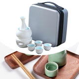 Maxbell Japanese Sake Set with Warmer Chinese Sake Set for Tea Party Home Restaurant white