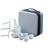 Maxbell Japanese Sake Set with Warmer Chinese Sake Set for Tea Party Home Restaurant white