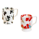 Maxbell Coffee Mug Floral Tea Cup Drinking Cup Drinking Cup for Espresso Coffee Milk black