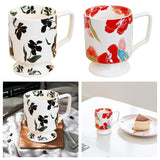 Maxbell Coffee Mug Floral Tea Cup Drinking Cup Drinking Cup for Espresso Coffee Milk black