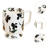 Maxbell Coffee Mug Floral Tea Cup Drinking Cup Drinking Cup for Espresso Coffee Milk black