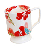 Maxbell Coffee Mug Floral Tea Cup Drinking Cup Drinking Cup for Espresso Coffee Milk red