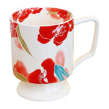 Maxbell Coffee Mug Floral Tea Cup Drinking Cup Drinking Cup for Espresso Coffee Milk red