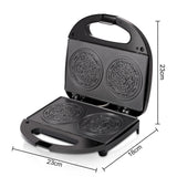 Maxbell Waffle Cone Maker Homemade DIY Egg Roll Pan for Cake Shop Restaurant Kitchen