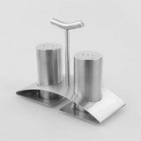 Maxbell 2x Stainless Steel Kitchen Utensil Seasoning Dispenser for Table BBQ Cooking