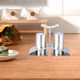 Maxbell 2x Stainless Steel Kitchen Utensil Seasoning Dispenser for Table BBQ Cooking