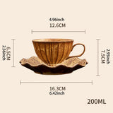 Maxbell Ceramic Coffee Mug with Saucer Set Creative Coffee Cup for Housewarming Gift