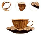Maxbell Ceramic Coffee Mug with Saucer Set Creative Coffee Cup for Housewarming Gift