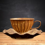 Maxbell Ceramic Coffee Mug with Saucer Set Creative Coffee Cup for Housewarming Gift