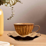 Maxbell Ceramic Coffee Mug with Saucer Set Creative Coffee Cup for Housewarming Gift