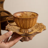 Maxbell Ceramic Coffee Mug with Saucer Set Creative Coffee Cup for Housewarming Gift