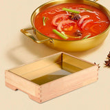Maxbell Ice Serving Tray Cold Food Buffet Server Platter Wood for Hotels Buffet Home Rectangle S