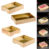 Maxbell Ice Serving Tray Cold Food Buffet Server Platter Wood for Hotels Buffet Home Rectangle S