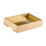 Maxbell Ice Serving Tray Cold Food Buffet Server Platter Wood for Hotels Buffet Home Rectangle S
