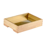Maxbell Ice Serving Tray Cold Food Buffet Server Platter Wood for Hotels Buffet Home Rectangle S