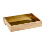 Maxbell Ice Serving Tray Cold Food Buffet Server Platter Wood for Hotels Buffet Home Rectangle L