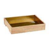 Maxbell Ice Serving Tray Cold Food Buffet Server Platter Wood for Hotels Buffet Home Rectangle L