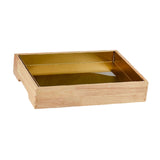 Maxbell Ice Serving Tray Cold Food Buffet Server Platter Wood for Hotels Buffet Home Rectangle L
