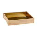 Maxbell Ice Serving Tray Cold Food Buffet Server Platter Wood for Hotels Buffet Home Rectangle L