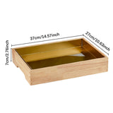 Maxbell Ice Serving Tray Cold Food Buffet Server Platter Wood for Hotels Buffet Home Rectangle L