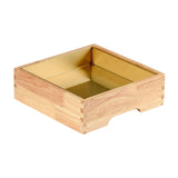 Maxbell Ice Serving Tray Cold Food Buffet Server Platter Wood for Hotels Buffet Home Square S