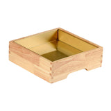 Maxbell Ice Serving Tray Cold Food Buffet Server Platter Wood for Hotels Buffet Home Square S