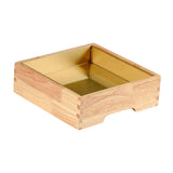 Maxbell Ice Serving Tray Cold Food Buffet Server Platter Wood for Hotels Buffet Home Square S