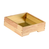 Maxbell Ice Serving Tray Cold Food Buffet Server Platter Wood for Hotels Buffet Home Square S