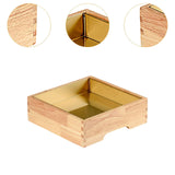 Maxbell Ice Serving Tray Cold Food Buffet Server Platter Wood for Hotels Buffet Home Square S