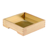 Maxbell Ice Serving Tray Cold Food Buffet Server Platter Wood for Hotels Buffet Home Square L