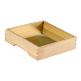 Maxbell Ice Serving Tray Cold Food Buffet Server Platter Wood for Hotels Buffet Home Square L