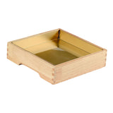 Maxbell Ice Serving Tray Cold Food Buffet Server Platter Wood for Hotels Buffet Home Square L