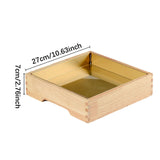 Maxbell Ice Serving Tray Cold Food Buffet Server Platter Wood for Hotels Buffet Home Square L