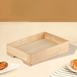 Maxbell Ice Serving Tray Wooden Ice Chilled Ice Platter for Home Wedding Celebration S Rectangle