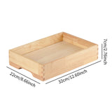 Maxbell Ice Serving Tray Wooden Ice Chilled Ice Platter for Home Wedding Celebration S Rectangle