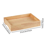 Maxbell Ice Serving Tray Wooden Ice Chilled Ice Platter for Home Wedding Celebration L Rectangle