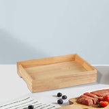 Maxbell Ice Serving Tray Wooden Ice Chilled Ice Platter for Home Wedding Celebration L Rectangle