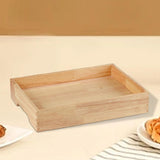 Maxbell Ice Serving Tray Wooden Ice Chilled Ice Platter for Home Wedding Celebration L Rectangle