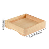 Maxbell Ice Serving Tray Wooden Ice Chilled Ice Platter for Home Wedding Celebration L Square