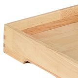 Maxbell Ice Serving Tray Wooden Ice Chilled Ice Platter for Home Wedding Celebration L Square