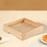 Maxbell Ice Serving Tray Wooden Ice Chilled Ice Platter for Home Wedding Celebration L Square