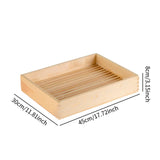 Maxbell Wood Serving Tray Rectangular Sashimi Tray for Hotels Wedding Buffet L