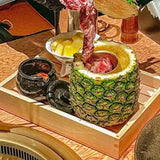 Maxbell Wood Serving Tray Rectangular Sashimi Tray for Hotels Wedding Buffet M