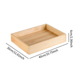 Maxbell Wood Serving Tray Rectangular Sashimi Tray for Hotels Wedding Buffet M