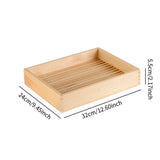 Maxbell Wood Serving Tray Rectangular Sashimi Tray for Hotels Wedding Buffet S