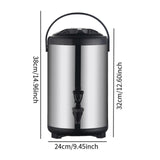 Maxbell Soup Pot Stainless Steel Insulated Barrel for Family Gatherings Home Coffee 4L
