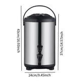 Maxbell Soup Pot Stainless Steel Insulated Barrel for Family Gatherings Home Coffee 6L