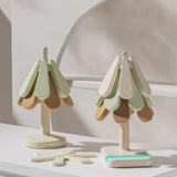 Maxbell 3 Pieces Tree Shape Trivets Set Coaster Nonslip for Pans Hot Pots Hot Dishes Round